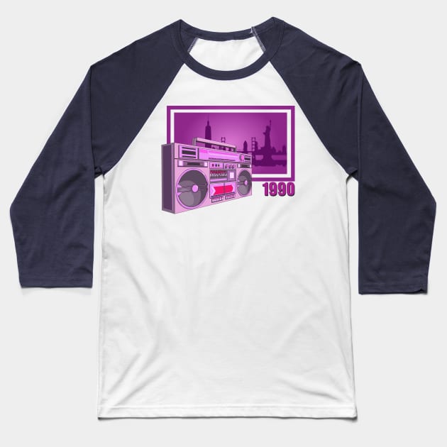 BoomBox Baseball T-Shirt by vanpaul54